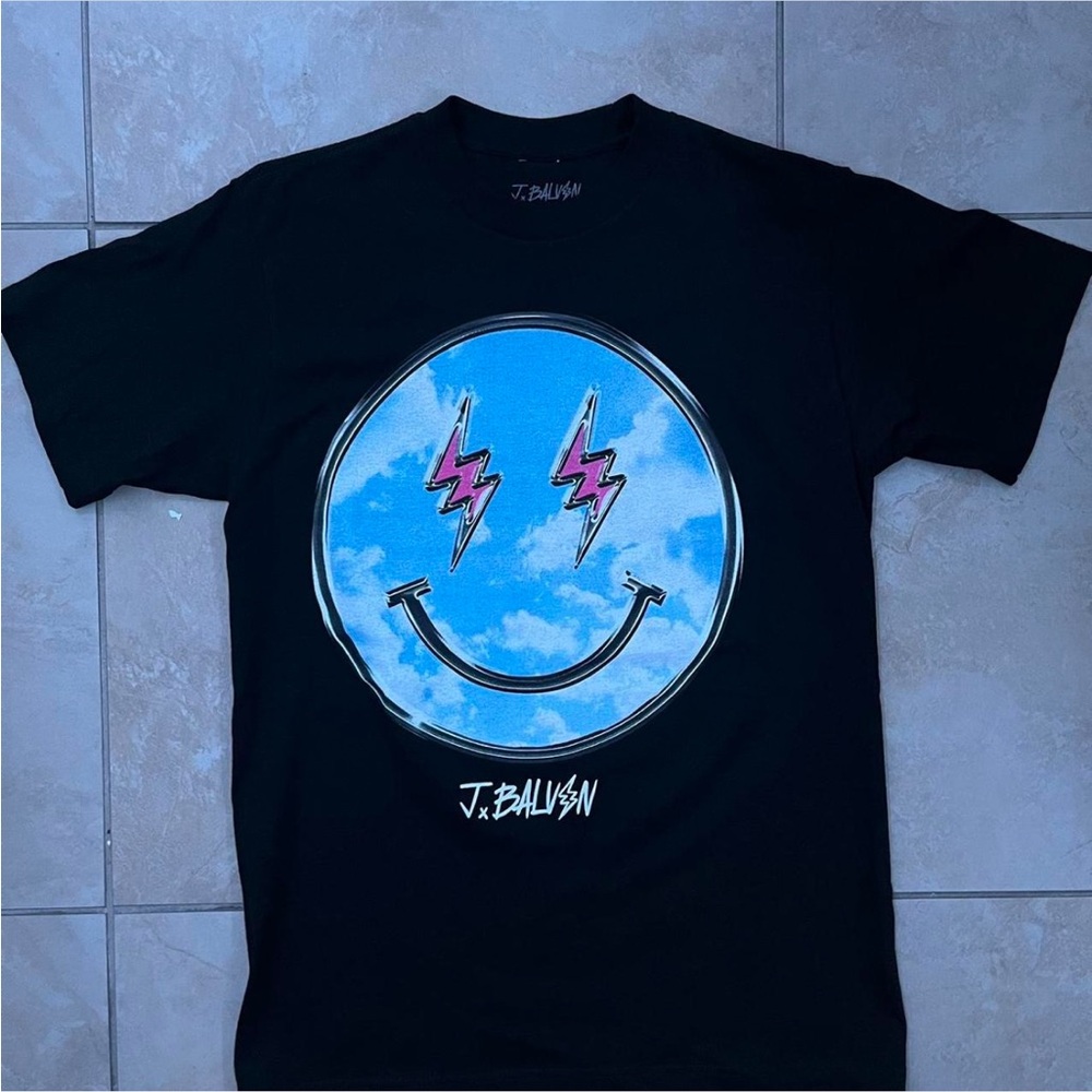 Jbalvin tour merch Black T-Shirt  Face Graphic